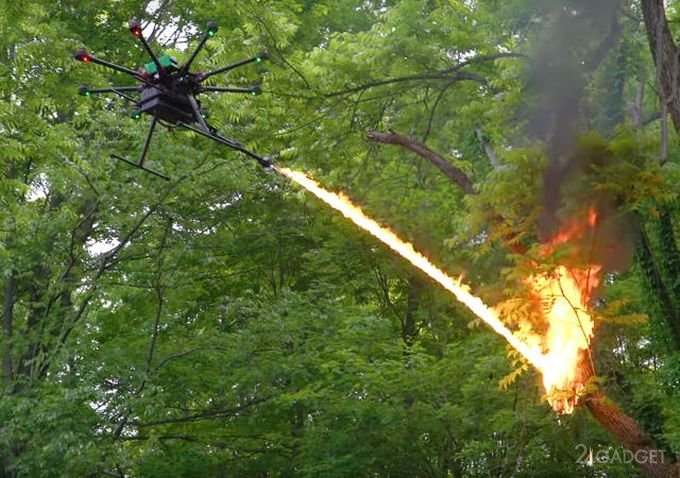 Для дронов начали продавать огнемёты (3 фото + видео) - «Гаджеты»