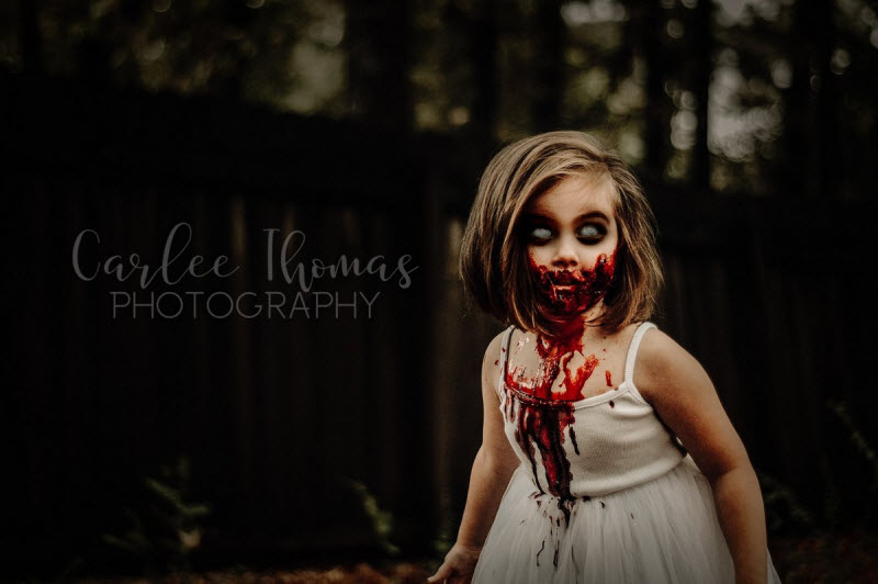 Мама устроила зомби-фотосессию с дочерьми к Хэллоуину и получила смертельные угрозы от троллей