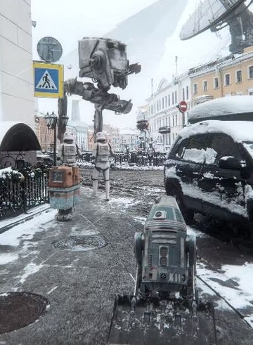 Звездные войны в зимнем Санкт-Петербурге⁠⁠ - «Прикольные картинки»