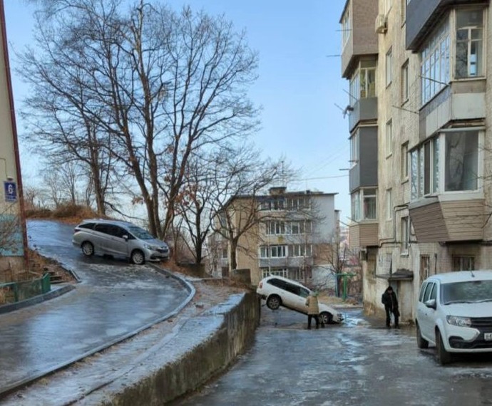 Во Владивостоке прошёл сильный ледяной дождь - «Прикольные картинки»